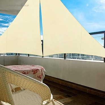 TedGem Sonnensegel Sonnensegel Dreieckig Sonnensegel Wasserdicht Sonnenschutz Balkon Hergestellt aus hochwertigem Polyester mit UV Schutz 160 g m2. für Garten Balkon Terrasse3x3x3M