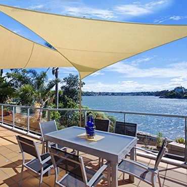 WOLTU Sonnensegel Dreieck 3x3x4,25m Grau wasserabweisend Sonnenschutz Polyester Windschutz mit UV Schutz für Garten Terrasse Camping
