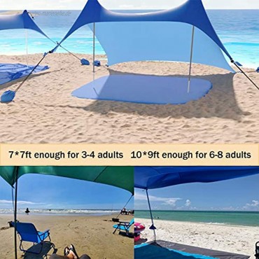 Familien-Strandschattenspender mit 2 Aluminium-Stangen Pop-Up-Strandzelt mit Tragetasche grau 2,8 x 2,1 m