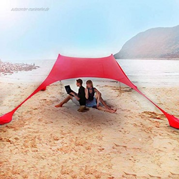 PERFECTHA Strandpavillon Camping Plane Sonnenschutzzelt Leicht Tragbar Wasserdicht Schnelleinrichtung 210 X 210 X 160 cm durable