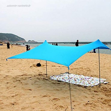 Primevip Sonnenschutz Sonnensegel Schatten Zelt Sun Shelter UPF 50+ UV Schutz & wasserdicht Sonnendach Strandmuschel für Strand Camping Picknicks