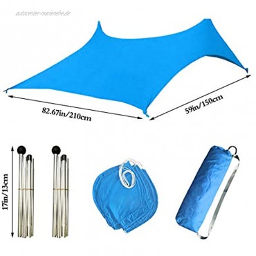 Primevip Sonnenschutz Sonnensegel Schatten Zelt Sun Shelter UPF 50+ UV Schutz & wasserdicht Sonnendach Strandmuschel für Strand Camping Picknicks