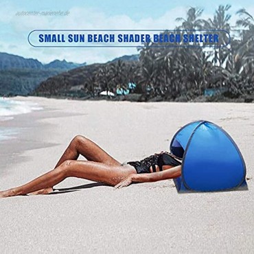 Rubyu Strandmuschel Tragbar Extra Light Strandzelt Kleiner Sonnenschutz Beach Shelter UV-Schutz Beach Zelt für Familie Strand Garten Camping 80x50x55cm