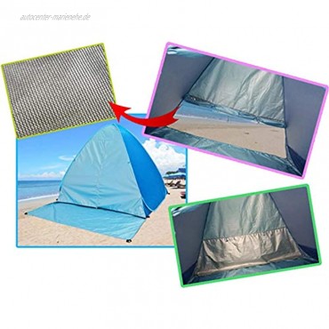 sadfd Strandmuschel Tragbar Extra Light Strandzelt Sun Shelter Für 2-3 Personen UV-Schutz Beach Zelt Pop-Up Camping Zelt Sonnenunterkunft Für Drauses Instant Familie Strand Garten Camping