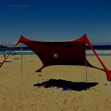 Strand Schatten Zelt 210x210x160cm Sonnenschirm Zelt Familie Zelt Shelter Baldachin Markise mit Sandsack Anker,4 Pegs,UV-Schutz UPF 50+ Sun Shade Shelter,Tragbare Sonnensegel Camping Plane für Strand