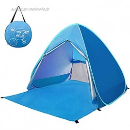 YULINGSTYLE Strandmuschel Pop Up Zelt mit UV Schutz 50+ Outdoor Tragbar Extra Light Strandzelt für Familie Strand Garten Camping für 1-3 Personen