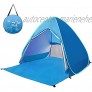 YULINGSTYLE Strandmuschel Pop Up Zelt mit UV Schutz 50+ Outdoor Tragbar Extra Light Strandzelt für Familie Strand Garten Camping für 1-3 Personen