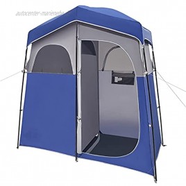 SONG Tragbare doppelte Duschwechselzelt mit abnehmbarem Boden im Freien beweglich WC Privacy Shelter Zelt