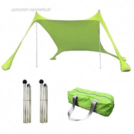 Tragbarer Sonnenschirm Strandzelt Große Familienüberdachung für Outdoor Camping Sun Shade Markise Set Color : Green