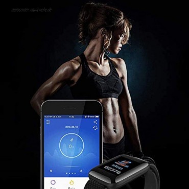 Smartwatch 1.3 Zoll Touch-Farbdisplay Fitness Armbanduhr Fitness Tracker IP67 Wasserdicht Sportuhr Smart Watch mit Schrittzähler Schlafmonitor Stoppuhr für Damen Herren