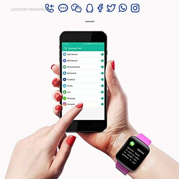 Smartwatch 1.3 Zoll Touch-Farbdisplay Fitness Armbanduhr Fitness Tracker IP67 Wasserdicht Sportuhr Smart Watch mit Schrittzähler Schlafmonitor Stoppuhr für Damen Herren