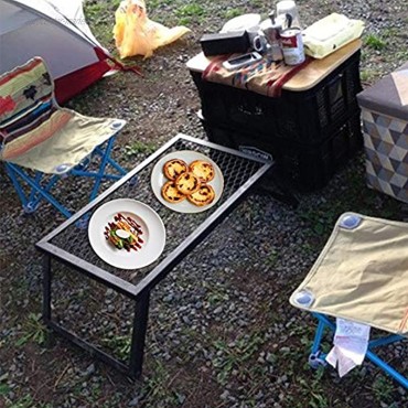 Tragbarer zusammenklappbarer Lagerfeuer-Grill robust Camping-Grill mit Beinen Mini-Edelstahl-Brenner-Ständer Gasherd-Unterstützung Kochtopfhalter für Outdoor-Camping