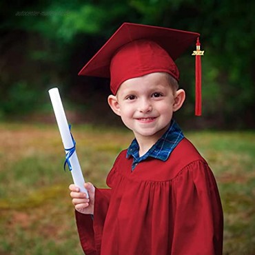 Vorschulkindergarten-Abschlusskleid-Kappen-Set mit Quaste 2021 und Abschlussschärpe für Kindergröße Abschluss Talar und Bachelor Akademischer Talar mit Hut
