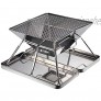 WEIJ Folding Campfire Grill Camping Fire Pit Outdoor Wood Stove Burner 304 Premium Stainless Steel Portable Camping Grill with Carrying Bag for Outdoor Backpacking Hiking BBQ