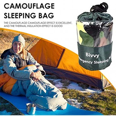 Draulic Notfallschlafsack Wasserdichter ultraleichter Bivy-Sack Survival-Schlafsack für Camping-Wanderungen im Freien
