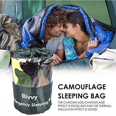 Draulic Notfallschlafsack Wasserdichter ultraleichter Bivy-Sack Survival-Schlafsack für Camping-Wanderungen im Freien