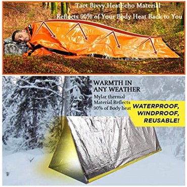 kangOnline Tragbarer Survival-Schlafsack Notfall-Schlafsack Thermo-Schlafsack wasserdicht für Outdoor-Überleben Wandern Camping