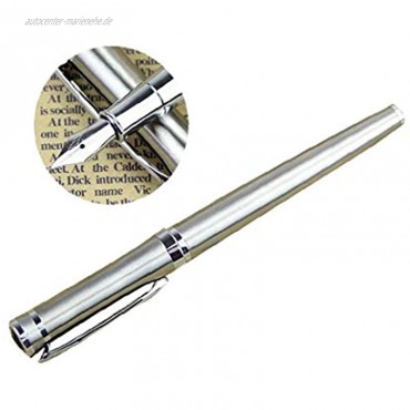 Liadance 13.5cm Füllfederhalter metallic Silber Modern Classic Executive-Signature Füllfederhalter Ink Refill-Feder Für Bussiness