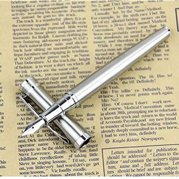 Liadance 13.5cm Füllfederhalter metallic Silber Modern Classic Executive-Signature Füllfederhalter Ink Refill-Feder Für Bussiness