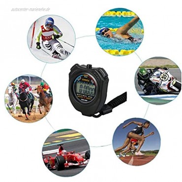 Liadance Stoppuhr Chronograph Sport-Uhr-digital-Handheld Multi-Function Professionelle Elektronische Anzeige Für Sport Trainer Schwarz