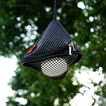 Taitan Outdoor Reißverschluss-Netztasche zum Aufhängen dreieckiger Aufbewahrungskorb mit Haken faltbar PVC Trockennetz für Camping