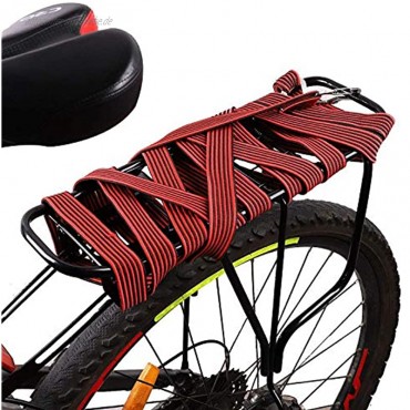 Aseok elastisches Gepäckseil elastisches Bungee-Seil universal strapazierfähig elastisch mit Karbonstahl-Haken geeignet für Fahrräder Elektroautos 2 und 4 Meter 2 m rot