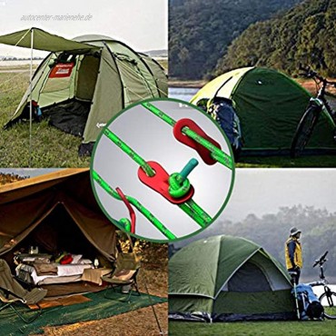 BHGWR 8 Stück Reflektierende Abspannseile für Zelt Leichte Abspannleine Zeltschnur mit Aluminum Seilspanner Grün Zeltleine Spannschnur Ideal für Camping Sonnensegel Zelt Ø 4mm * Länge 4m