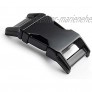Ganzoo Metall-Klickverschluss Alumaxx Set aus 2 Stück 1 Klippverschluss Steckschließer Steckverschluss für Paracord-Armbänder Hundehalsbänder Rucksack Farbe: schwarz matt