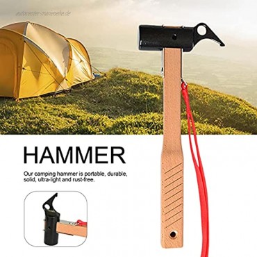 Biggys Hammerstiel Aus Buche Camping Hammer Tragbar Überlebenshammer Zelt Hammer Multi-Funktions-Hammer Für Heringe 31X13X3cm skilful