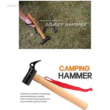WLG Camping Hammer Stahl Hammer Zum Zelt Pegs Hölzern Hammer Camping Hammer Hammer Multi-Funktion. Hammer Mit Lanyard Zum Zelt Pegs Draussen & Innen Bequemlichkeit