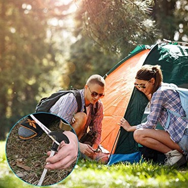 6 Teilige Große Zeltheringe Erdnagel Camping Schraubheringe Zeltheringe Eisen Heringe Zelt für Garten Camping Reisen Outdoor