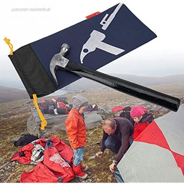 Alomejor Zelt-Hering Tasche Zelt Peg Bag Tragbare Stakes Hämmer Nageltasche für Wandern Camping