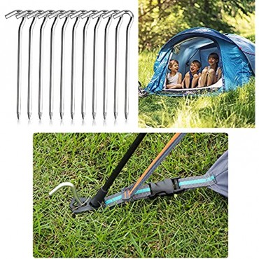 Zeltheringe aus Metall 20 Stück Zeltheringe Heringe Zelt für Gartenarbeit Camping Angeln und Zelte Silber