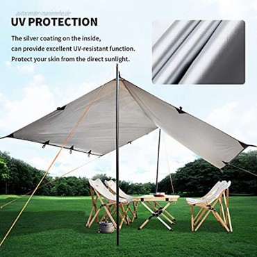 ADIKING Camping Zeltplane 3,2m x 3m wasserdichte Tragbare Tarp für Hängematte Leicht Anti-UV Regenschutz Sonnenschutz für Camping Wandern Outdoor-aktivitäten