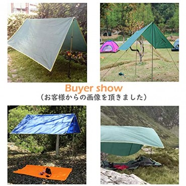Azarxis Wassedichte Zeltplane Tarp für Hängematte Leicht und Kompakt Sonnenschutz für Outdoor Camping Orange M 180 x 220 cm