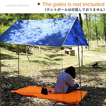 Azarxis Wassedichte Zeltplane Tarp für Hängematte Leicht und Kompakt Sonnenschutz für Outdoor Camping Grün S 150 x 200 cm