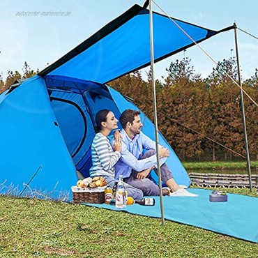 GROOFOO Zeltplanen Camping wasserdichte Tarp mit Erdnägel und Seilen Sonnenschirm UV Leichte Tarp for Hammock Outdoor Camping 3 * 3M 3 * 4.45M
