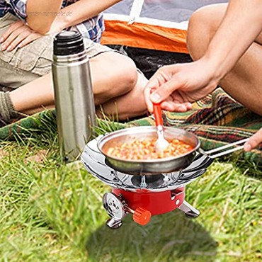 GKTF Campingherde Winddicht Ultraleicht Camping Outdoor Mini Gasherd Camping Kochgeschirr Kochherd Butan Propan Brenner für Picknick Trekking Wandern