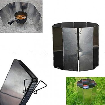 OriGlam – Windschutzscheibe für Outdoor-Camping-Herd faltbar für Gasherd ultraleicht für den Außenbereich Camping-Herd 9 Scheiben