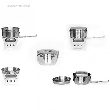 QuickStove Portable Cook Kit Multi-Fuel Stove Stainless Steel Pot and Fuel