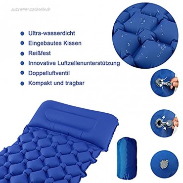 CareHabi Isomatte Outdoor,Ultralight Isomatte,Camping Matratze,Einzelne Schlafmatte （Blau）- ideal für Camping Trekking,Strand