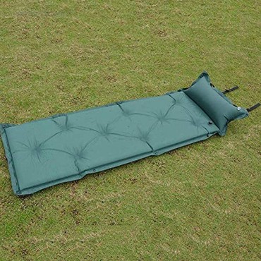 Camping Aufblasbare Schlafmatte Matratze Selbstaufblasbare Outdoor Roll Up Schaumbett Mit Kissen Dicke Tragbare Schlafunterlage Grün * L.