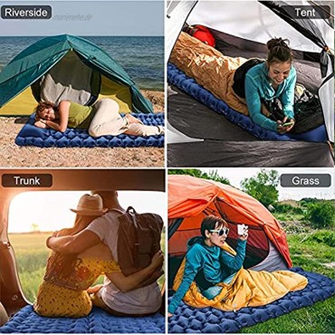 SFITVE Isomatte Camping Selbstaufblasend,Isomatte Outdoor Ultraleicht mit Kissen,wasserdichte Camping Luftmatratze,mit Fußpresse Pumpe Isomatte,für Outdoor,Reise,Selbstaufblasbare Matratze
