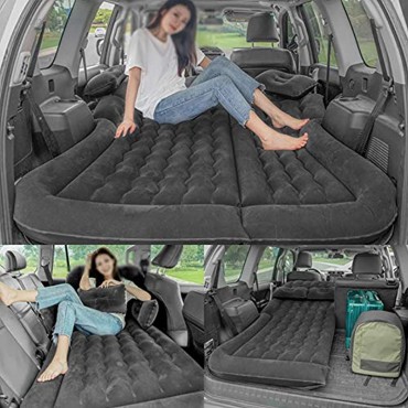 Auto Luftmatratze SUV Luftmatratze Aufblasbare Faltbare Verdickte Reisebett Schlafunterlage Für Auto Rücksitz Outdoor Campingschwarz