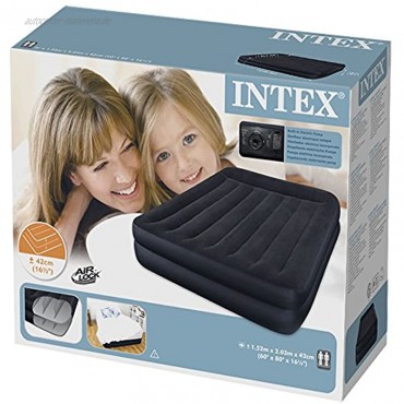 Intex Pillow Rest Raised Luftbett Queen 203 x 152 x 42 cm Mit eingebaute elektrische Pumpe