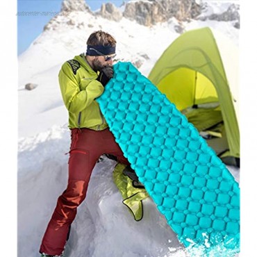 Kelly' Harvest House Single Camping Luftmatratze aufblasbare Luftmatratze sprengen Bett für Gäste Auto Zelt Camping Wandern Backpacking mit Aufbewahrungstasche blau