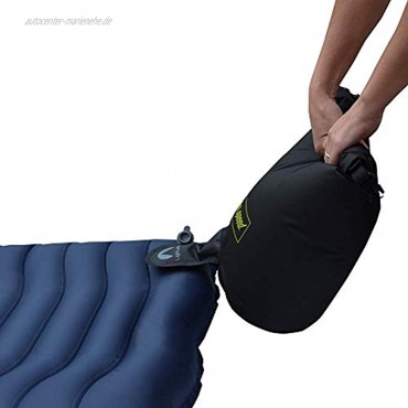 Lightspeed Outdoor PVC-freie Einzel-Luftmatratze mit FlexForm und Doppelkammertechnologie Pump Bag