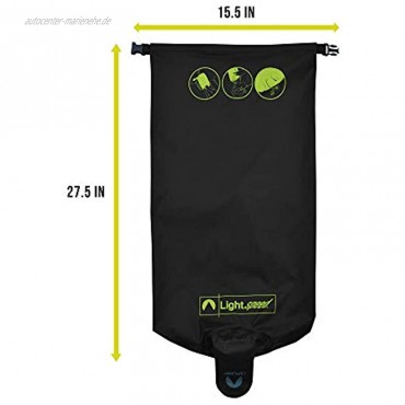 Lightspeed Outdoor PVC-freie Einzel-Luftmatratze mit FlexForm und Doppelkammertechnologie Pump Bag