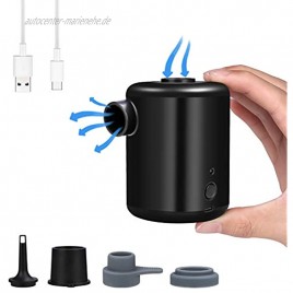 Winzige Pumpe Tragbare Luftpumpe Ultra-Mini-Luftpumpe mit 1500-mAh-Batterie USB Wiederaufladbar zum Aufblasen der Luft für Pool-Schwimmer Luftbett-Luftmatratze Schwimmring Vakuum-Aufbewahrungsbeutel