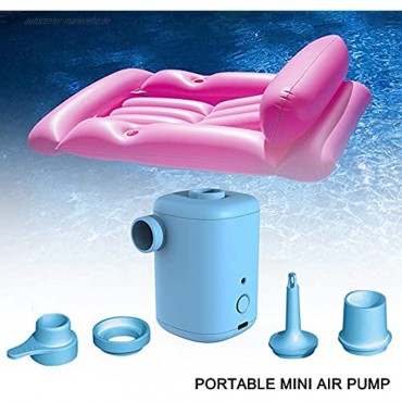 Elektrische Luftpumpe 3000mAh Wiederaufladbare Akku Luftpumpe Tragbare Mini Luftpumpe für den Außenbereich Schlafmatte für Schwimmringe aufblasbare Luftpumpe Vakuumpumpe